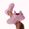 New Women’s Sports Shoes – Pink Thick Sole Mesh Sneakers